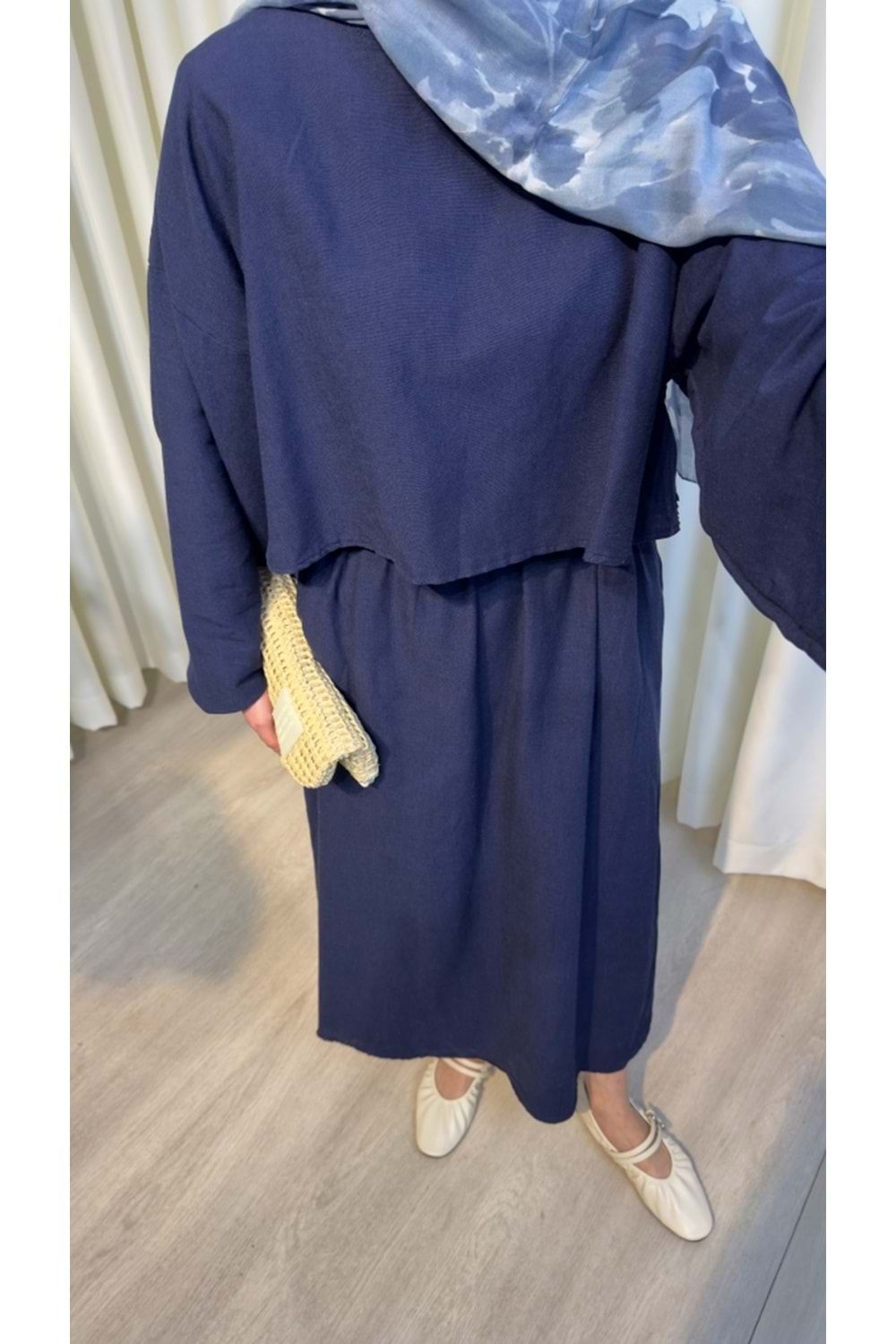 KETEN CROP ETEK TAKIM - Lacıvert