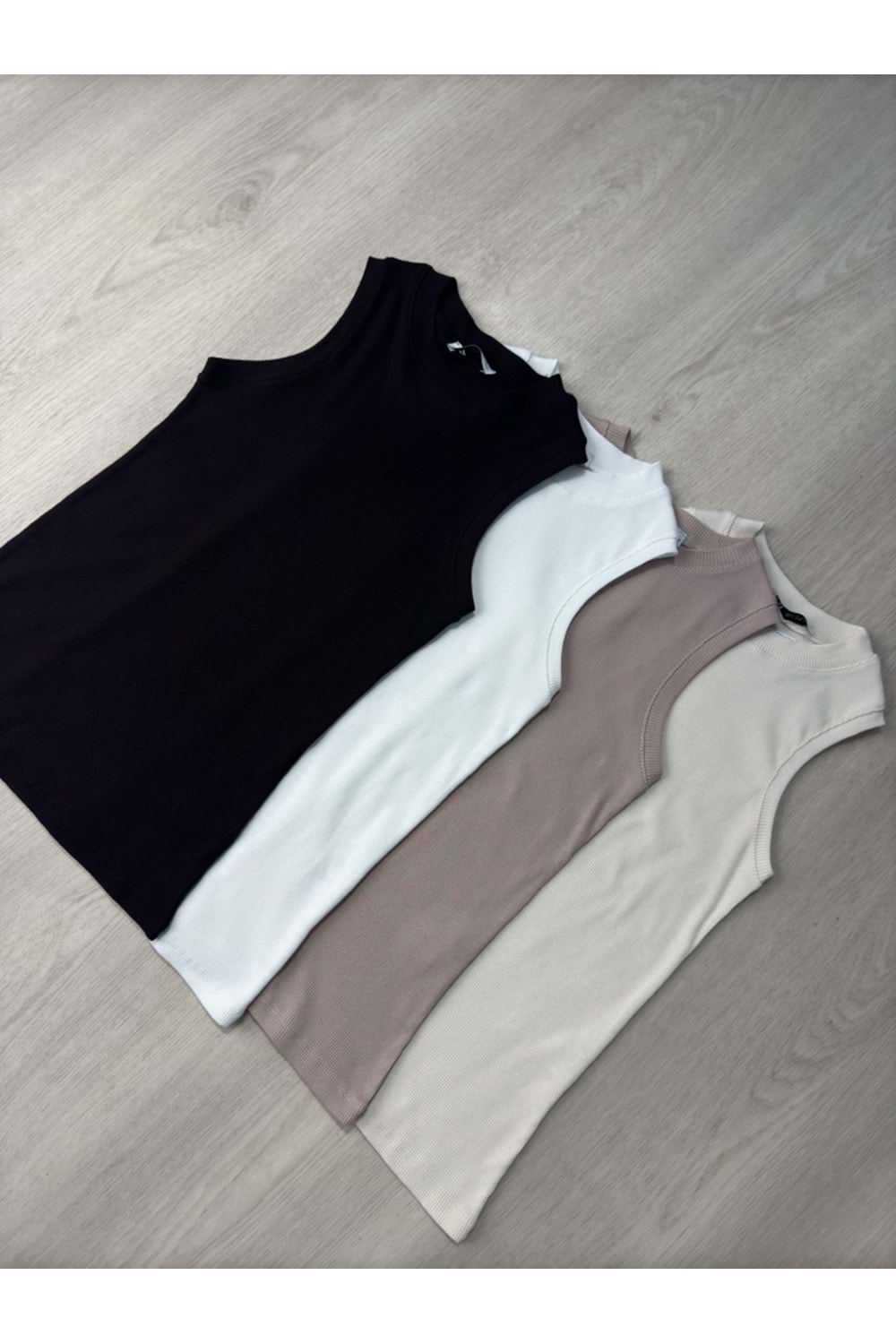 Qumika - Fitilli Sıfır Kol Crop -YK-1125 - Beyaz - S